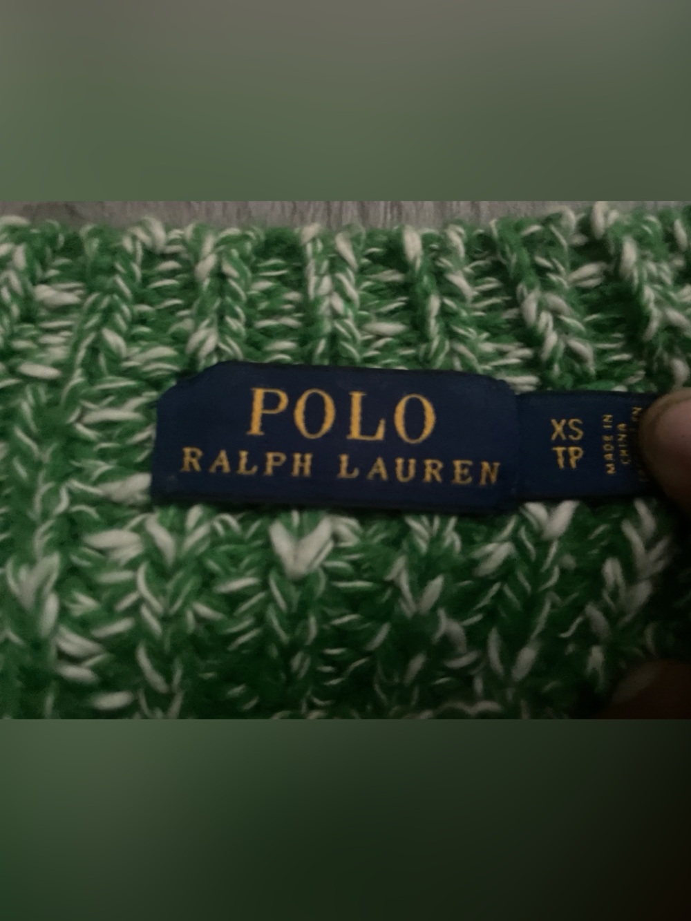 Ralph Lauren Green Knit Sweater with Flag Motif - Picture 4 of 4
